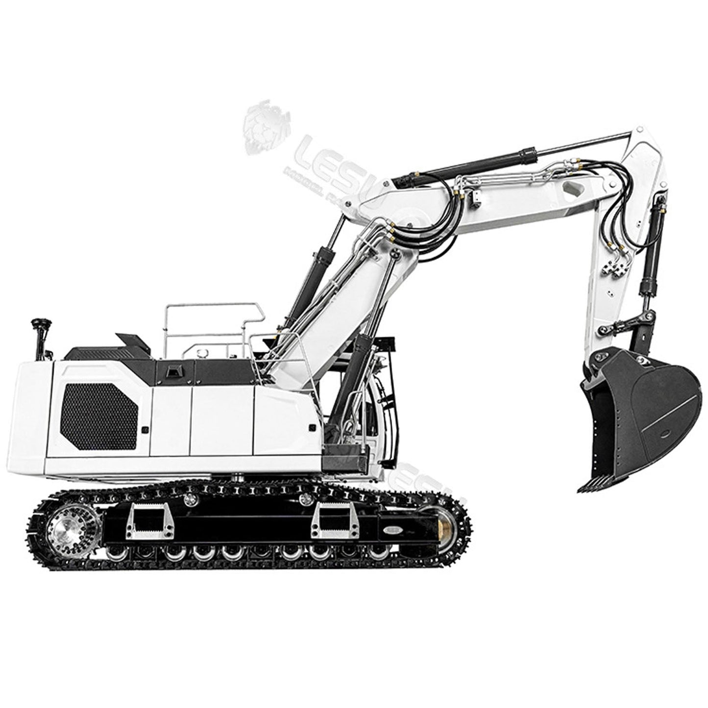 LESU 1/14 Aoue-LR945 3-Arm RC Hydraulic Digger Metal Radio Controlled Excavator Painted Assembled PNP Hobby Model Light System