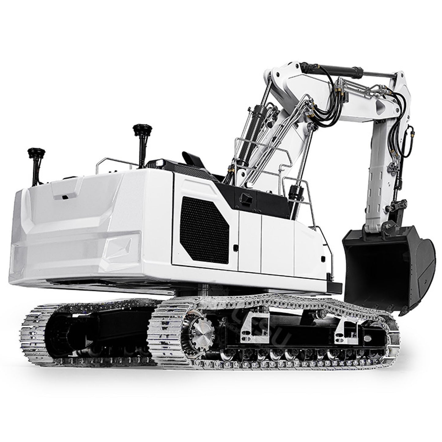 1:14 LESU 3-Arm LR945 RC Hydraulic Equipment Remote Control Digger Excavator RTR Model FlySky PL18EV Lite ESC Servo Motor