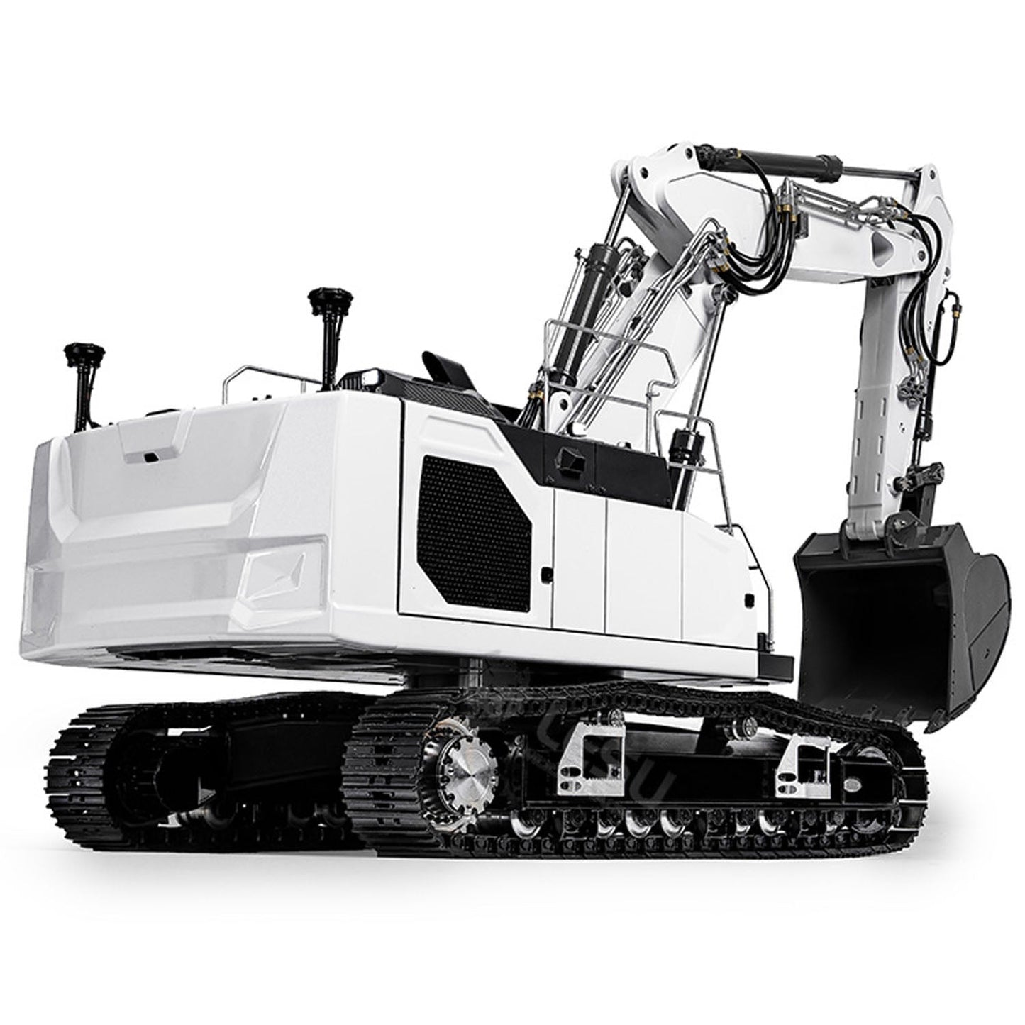 LESU 1/14 Aoue-LR945 3-Arm RC Hydraulic Digger Metal Radio Controlled Excavator Painted Assembled PNP Hobby Model Light System