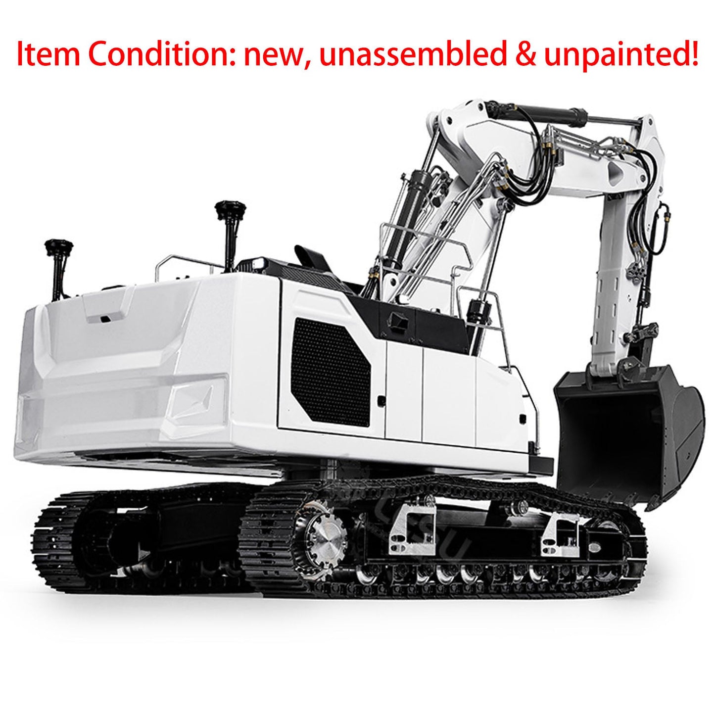 LESU 1/14 3-arm LR945 RC Hydraulic Excavator Remote Control Digger Heavy-duty Electric Hobby Model Kits Unpainted Unassembled