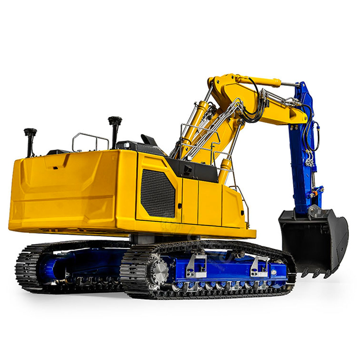 3 Arms 1/14 LESU RC Hydraulic Diggers LR945 RTR Remote Control Excavator Model FlySky PL18EV Lite Light System ESC Servo Motor