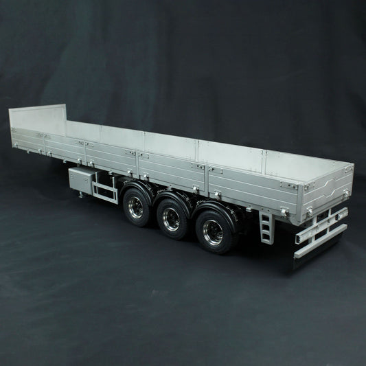 1/14 3 Axles Metal Semi Trailer for RC Tractor Truck Remote Controlled Car Assembled and Unpainted Simulation Model