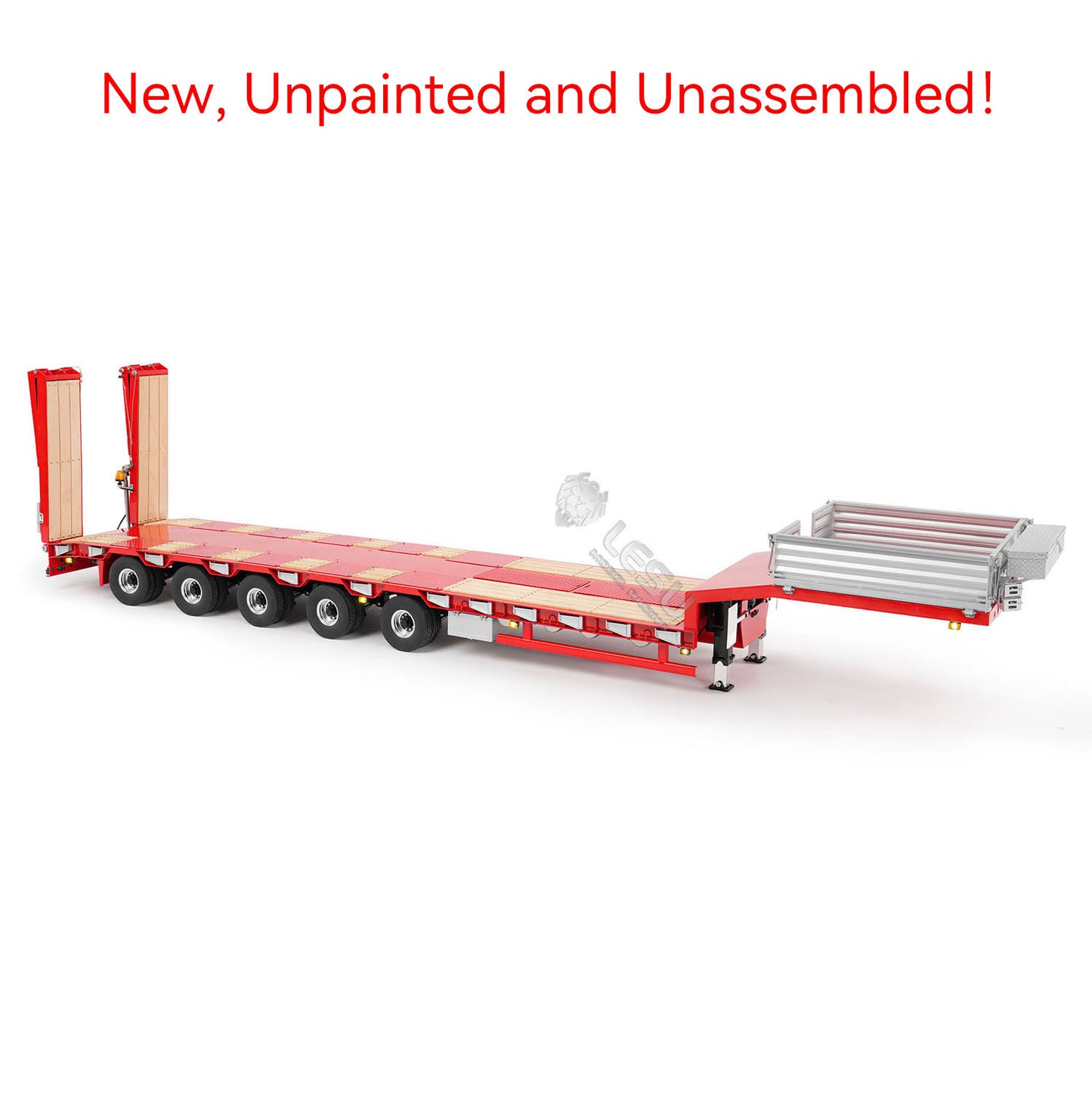 LESU Metal 1/14 RC Trailer A0055 Hydraulic Lifting Tailboard 5 Axles Steering Electric Support Legs for DIY RC Tractor Truck Unassembled