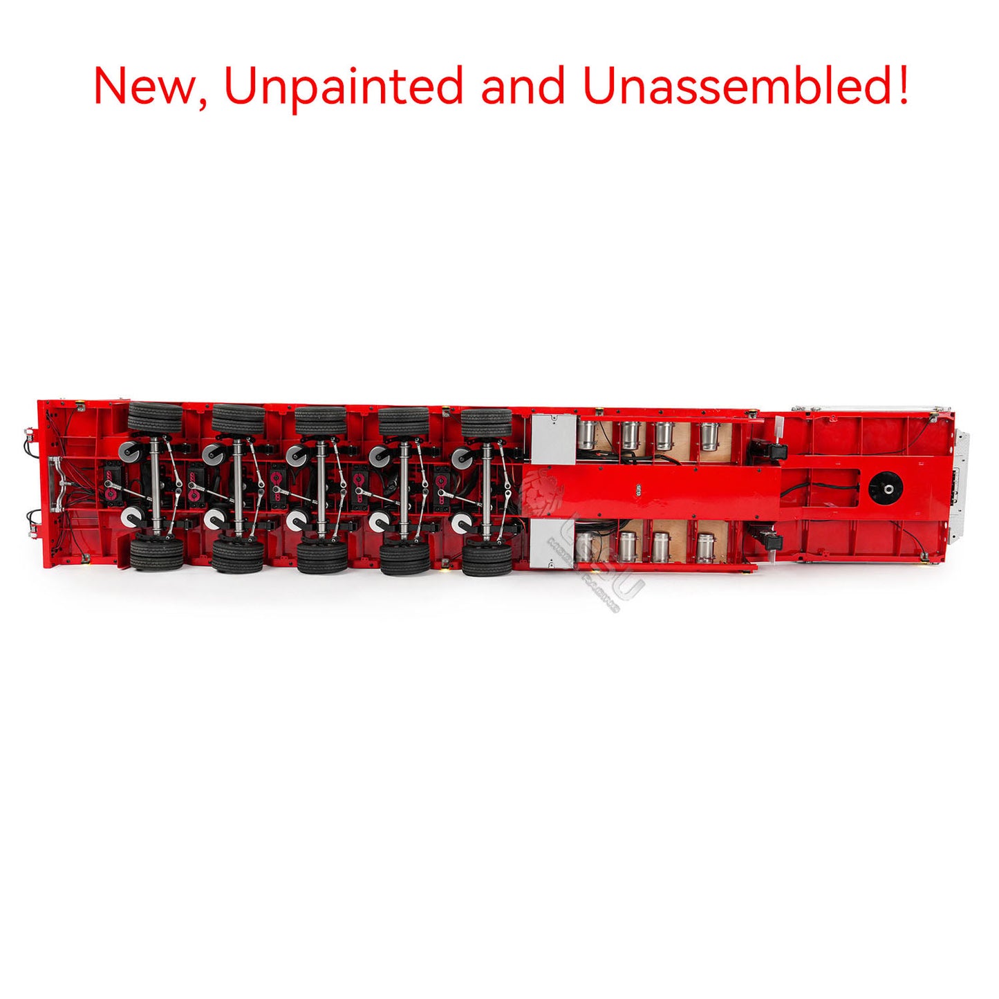 LESU Metal 1/14 RC Trailer A0055 Hydraulic Lifting Tailboard 5 Axles Steering Electric Support Legs for DIY RC Tractor Truck Unassembled