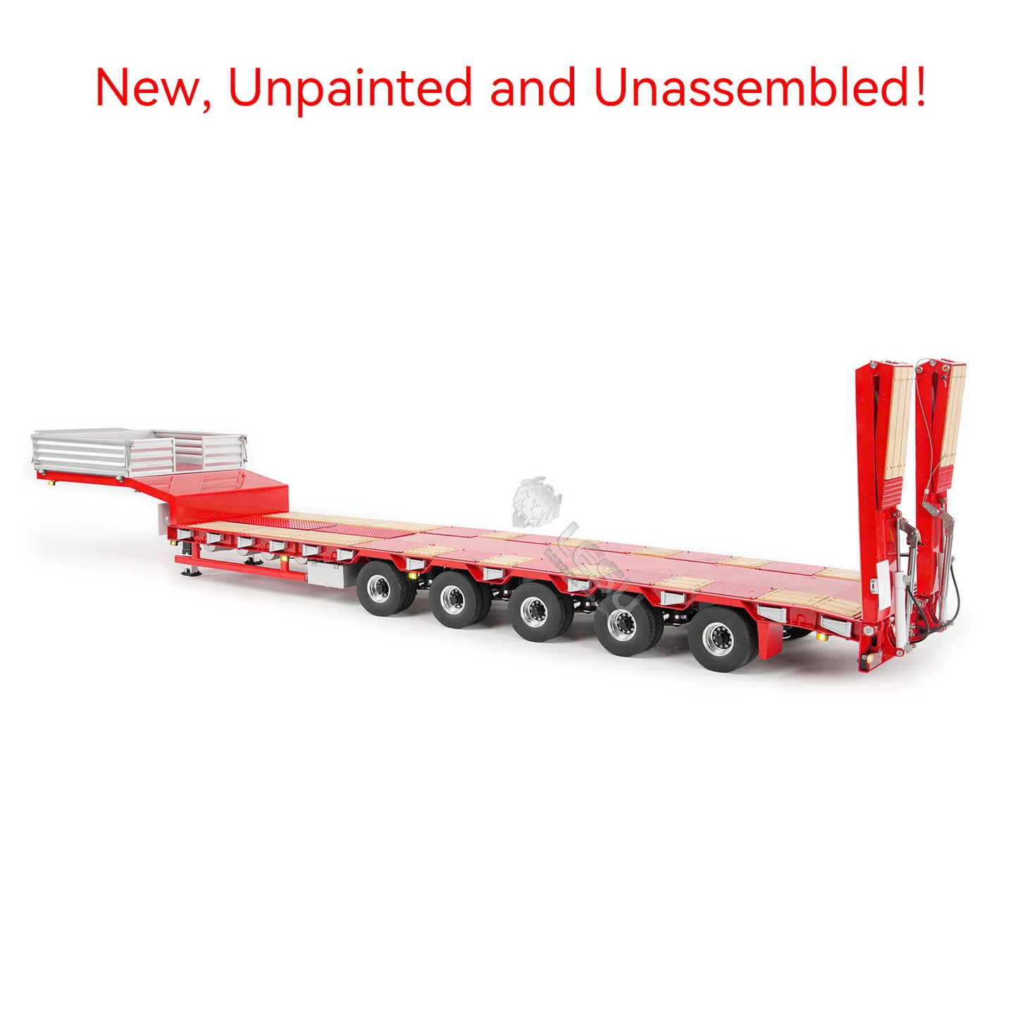 LESU Metal 1/14 RC Trailer A0055 Hydraulic Lifting Tailboard 5 Axles Steering Electric Support Legs for DIY RC Tractor Truck Unassembled