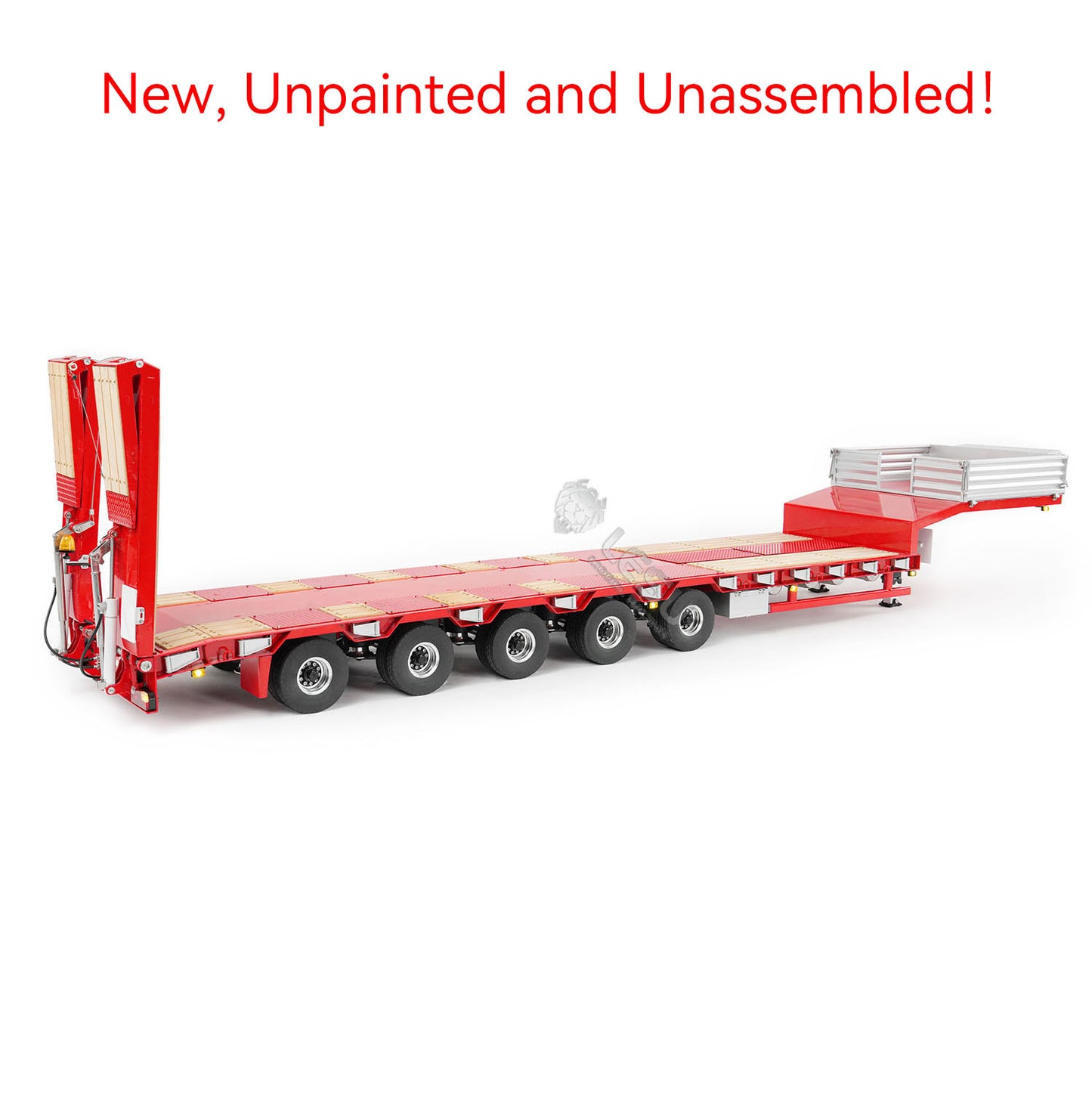 LESU Metal 1/14 RC Trailer A0055 Hydraulic Lifting Tailboard 5 Axles Steering Electric Support Legs for DIY RC Tractor Truck Unassembled