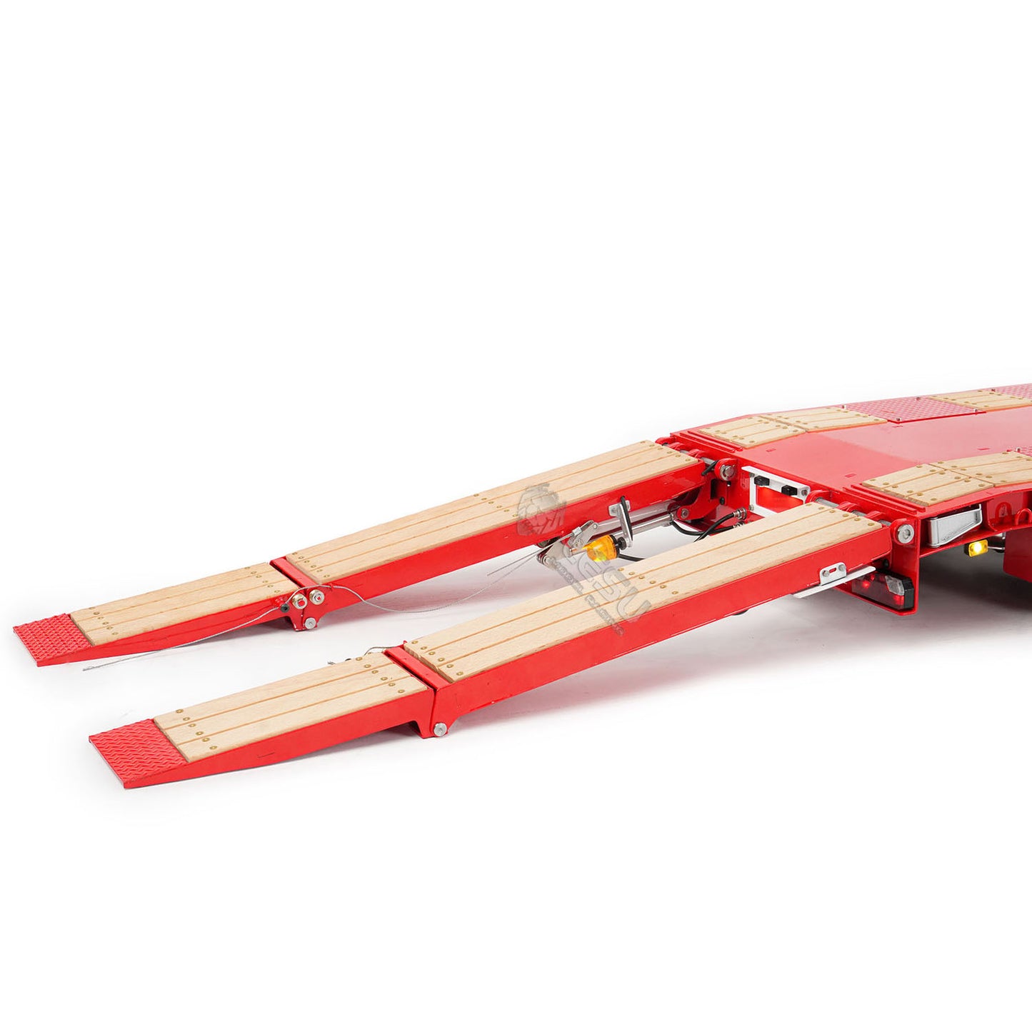 5 Axles Steering LESU 1/14 Metal Semi Trailer Hydraulic Lifting Tailboard Electric Support Legs for DIY RC Tractor Truck Model Painted Assembled