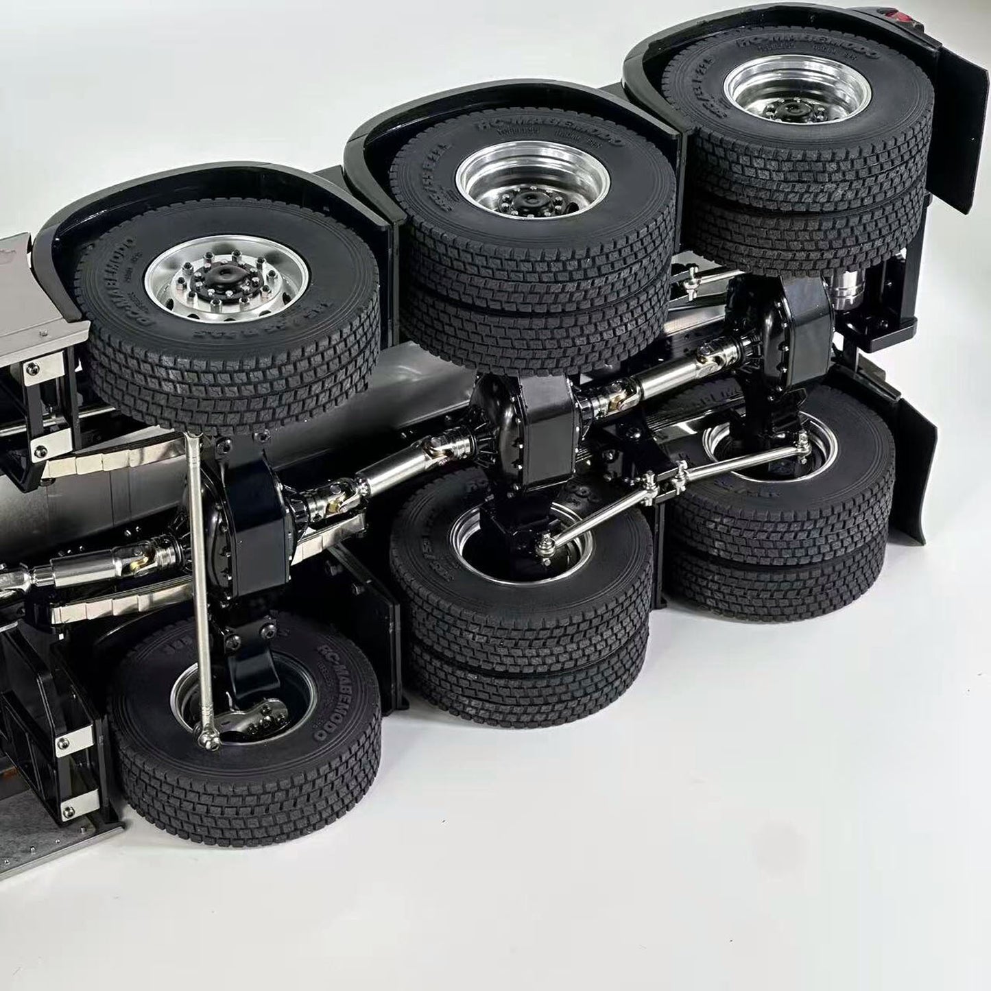 1/14 8x8 Remote Control Tractor Truck 2Speed Transmission RC Lorry Vehicle Metal Chassis Light Sound System No Differential Lock