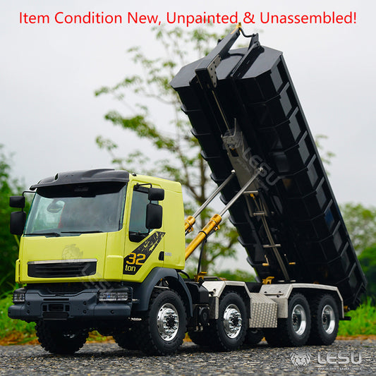 LESU 1/14 8x8 Roll On/Off Hydraulic RC Dumper Radio Controlled Tipper Truck Model