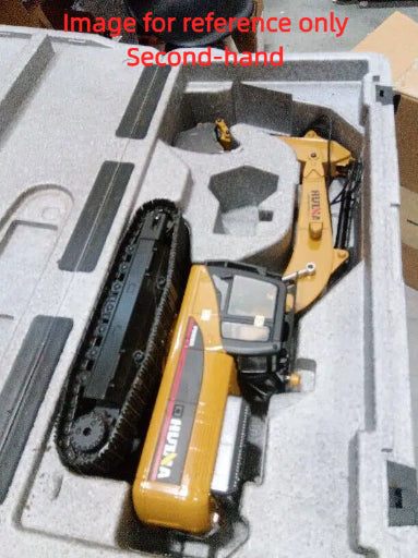 Second Hand US Stock HUINA New Upgrade 580 1/14 Metal Excavator Model Engineering Vehicle Electric Ball Grabber 360 Rotating Shear Claw Sound Lights