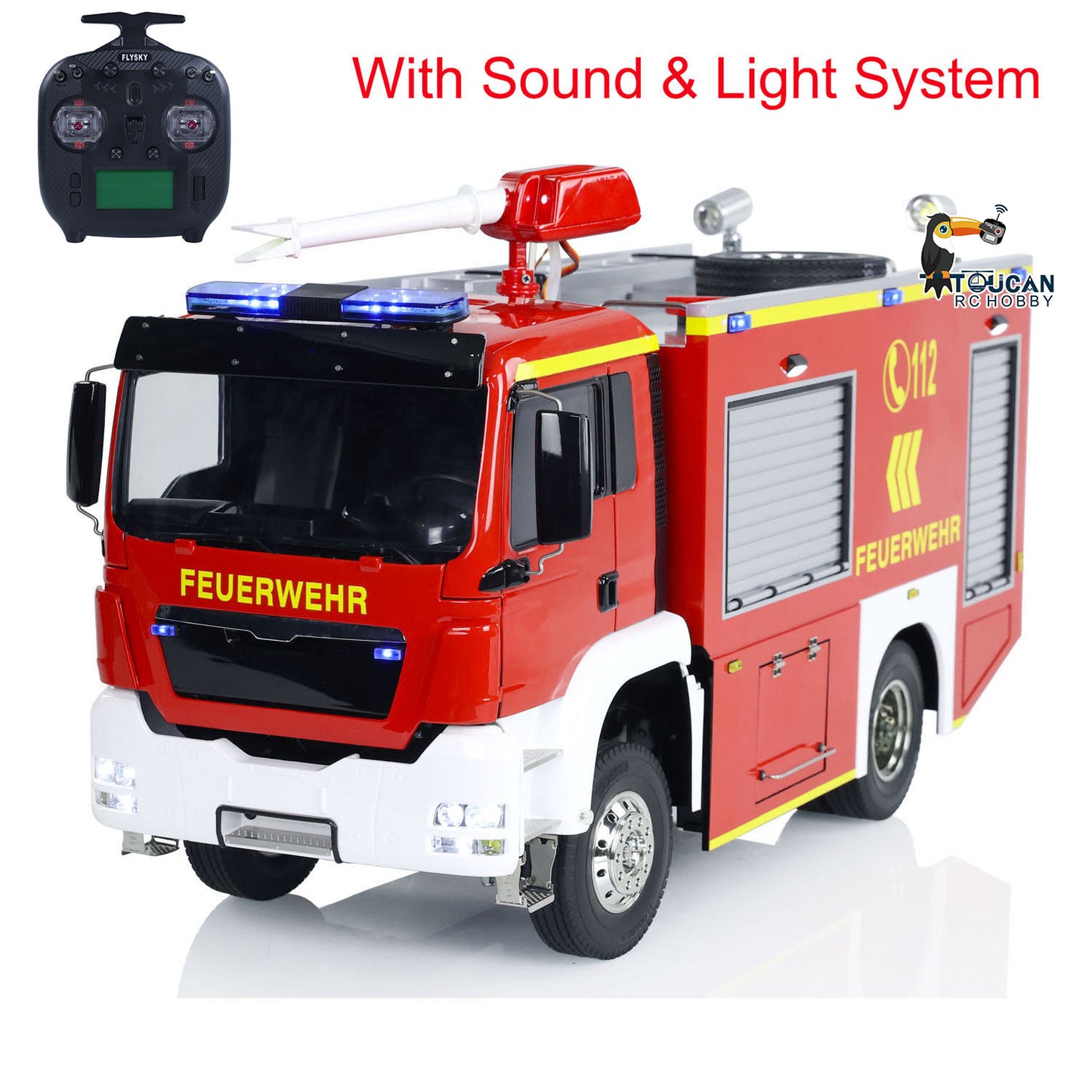 4x2 RC Fire Fighting Truck 1:14 3-speed Transmission Radio Control Fire Vehicles