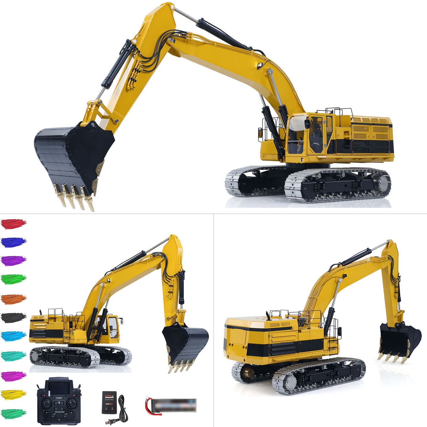 LESU 1/14 Hydraulic RC Excavator C374F Remote Control Digger Model RTR Heavy Construction Car Flysky Paladin PL18EV LITE Radio 6CH Valve Light