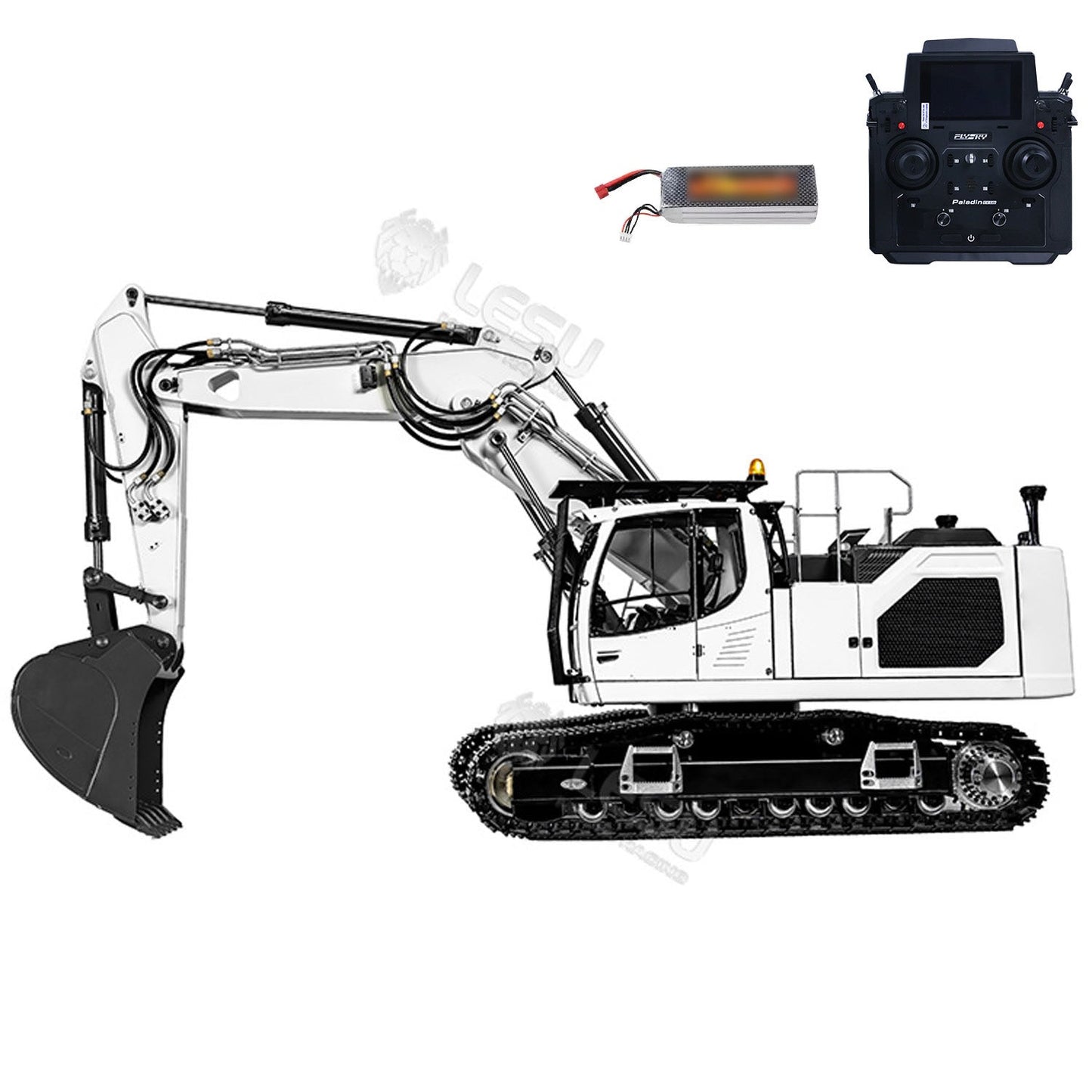 1/14 LESU LR945 3 Arms RC Hydraulic Excavator RTR Radio Control Digger DIY Model FlySky PL18EV Lite Light System Ready to Run