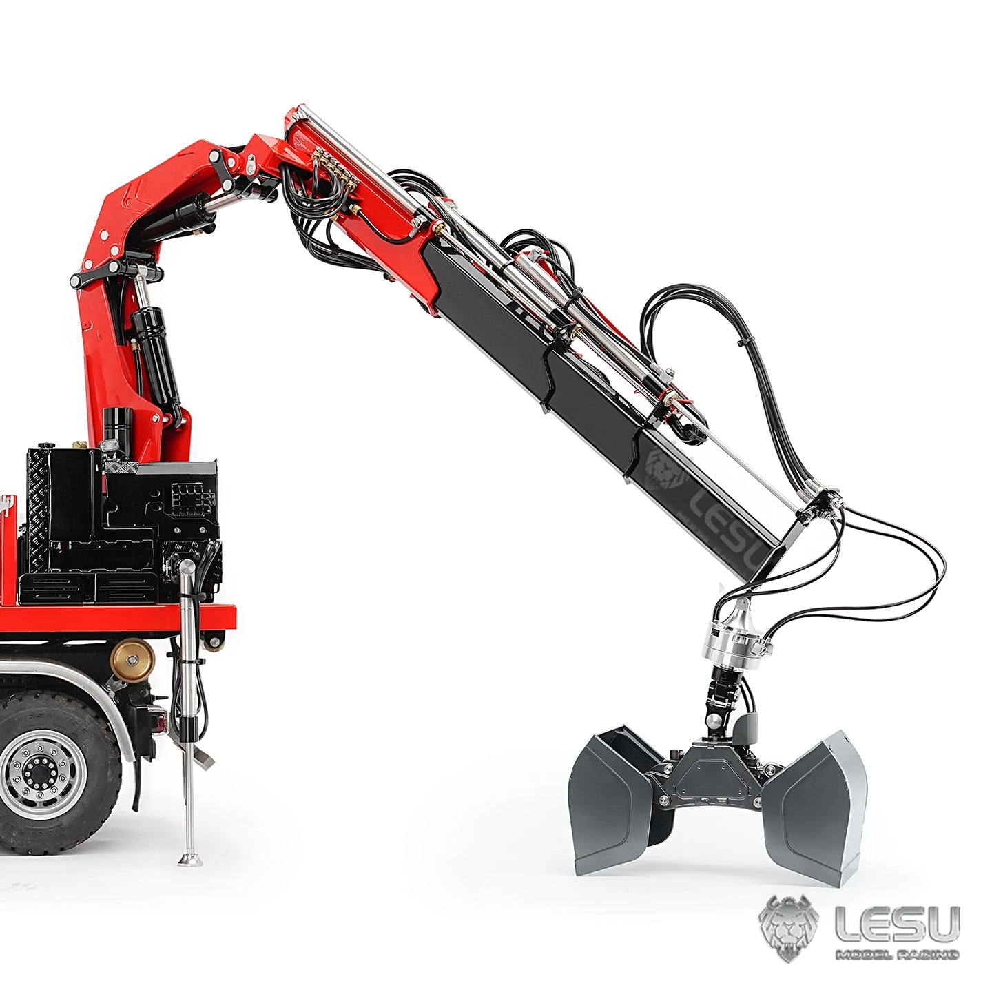 270¡ã Rotating LESU Metal Clamshell Bucket for DIY 1/14 RC Hydraulic Crane of Excavator Dumper Remote Control Tractor Truck
