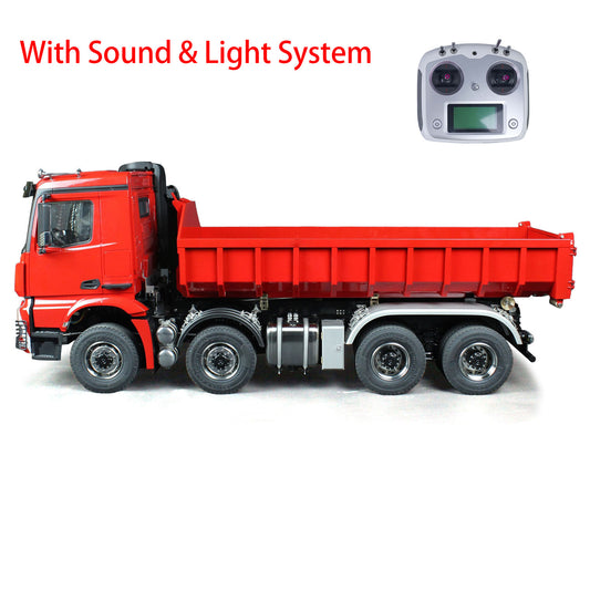 1/14 8*8 Hydraulic RC Dumper Tipper Car Metal Radio Control Full Dump Trucks with Standard Bucket Hobby Model DIY