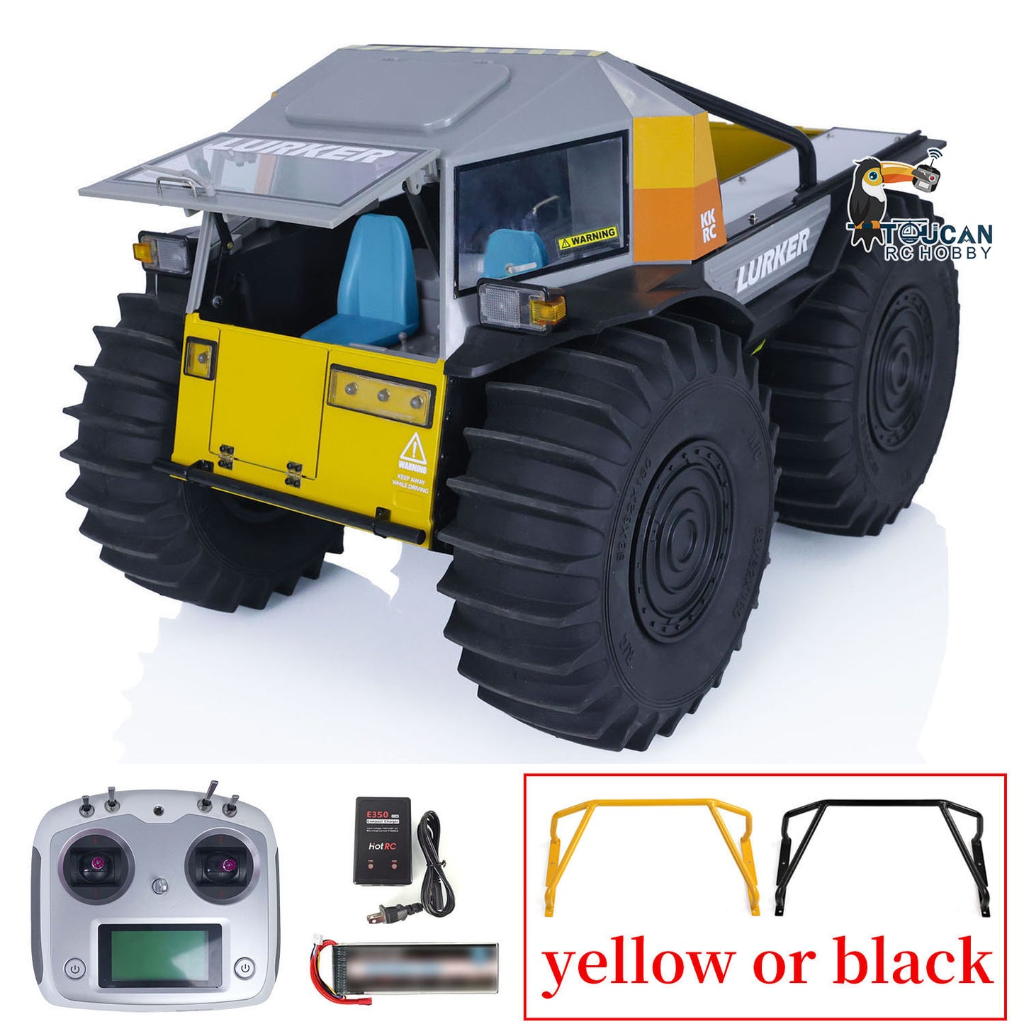 D-E077 1/10 RTR RC Off-road Vehicle All-terrain Amphibious Climbing Car Painted and Assembled With Light Sound System