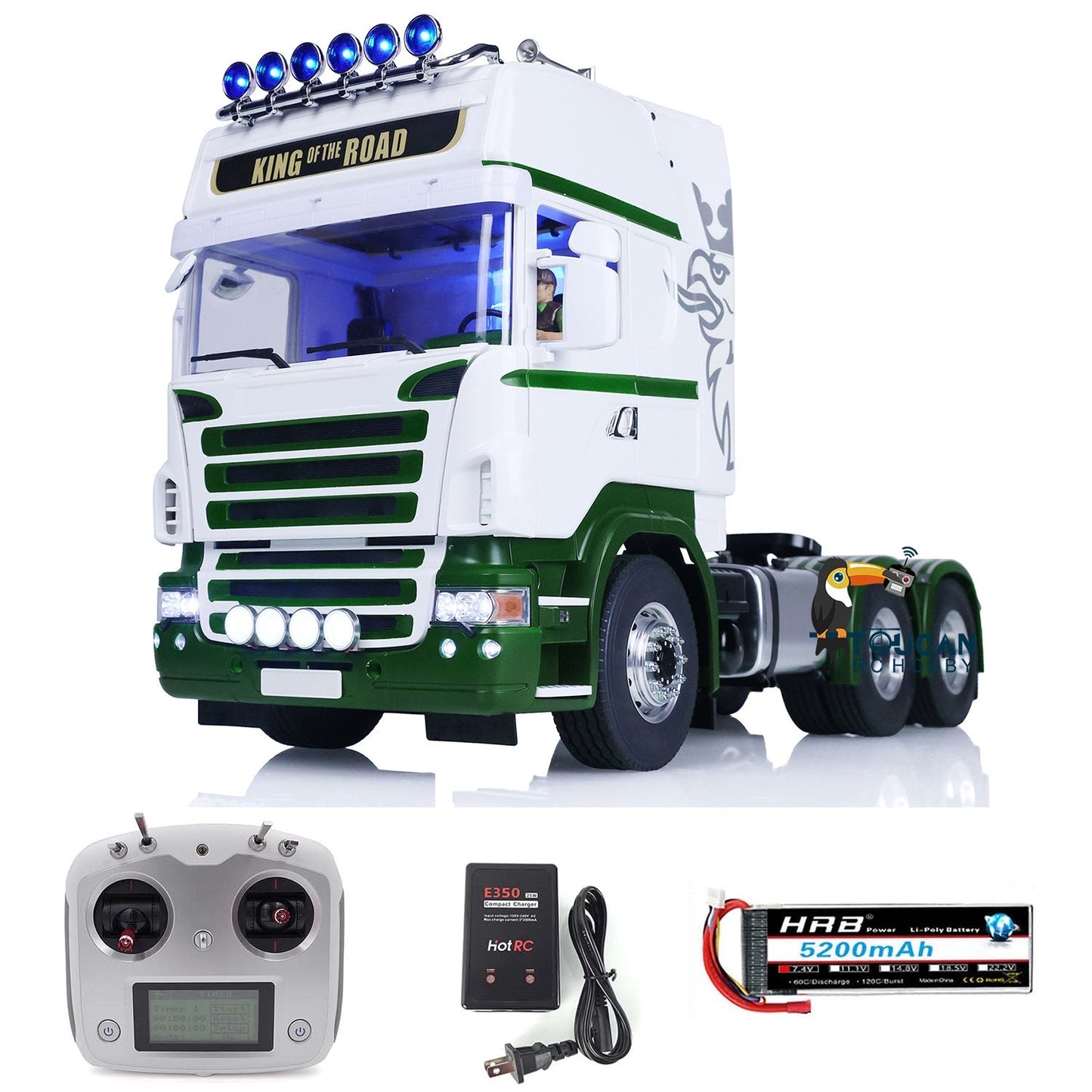 TOUCAN 6*6 1/14 RC Tractor Truck RTR I6S Assembled and Painted Radio Controlled Vehicle Electric Car DIY Model 2-speed Gearbox