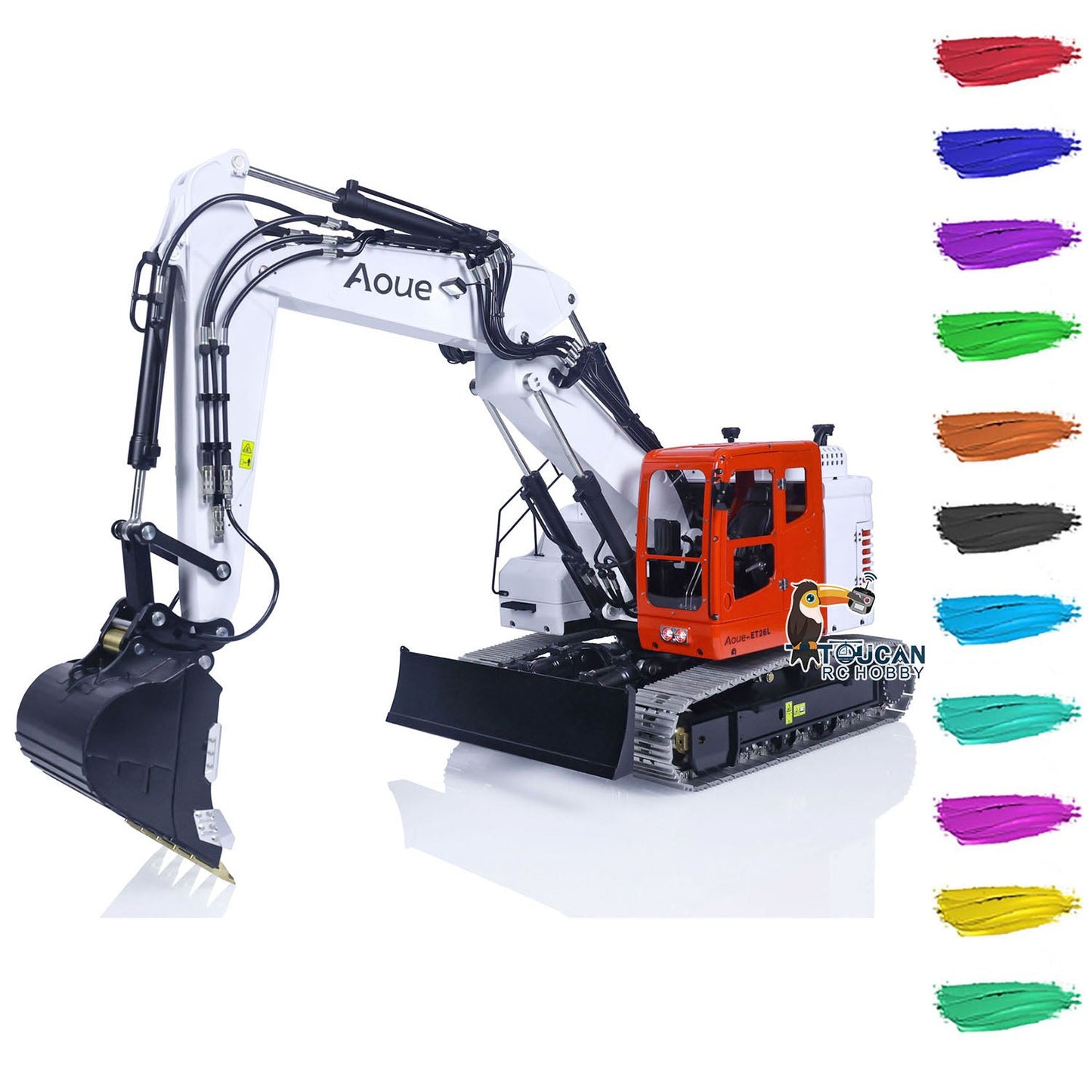 Metal LESU 1/14 RC Hydraulic Equipment Radio Controlled Excavator Aoue ET26L PL18EV Digger Hobby Model Sounds Optional Versions