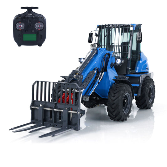 LESU 1/14 Hydraulic RC Telescopic Arm Loader AT1050 Radio Control Fork Truck Painted Assembled Engineering Vehicle FlySky ST8 Sound Light