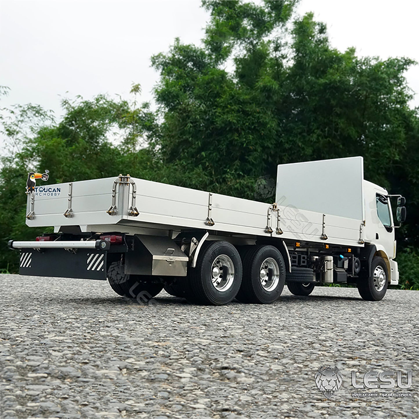 1/14 LESU 6x4 Unpainted Body Shell Assembled Chassis Radio Control Flatbed Truck RC TAMIYA Car Sound Light System Motor ESC Servo
