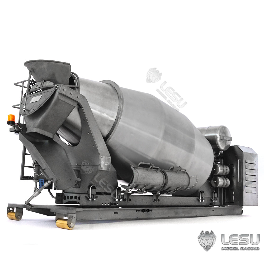 LESU Metal Concrete Mixing Car Cylinder ESC Chassis Rail Unassembled Unpainted of Hydraulic Roll On/off Full Dump Truck