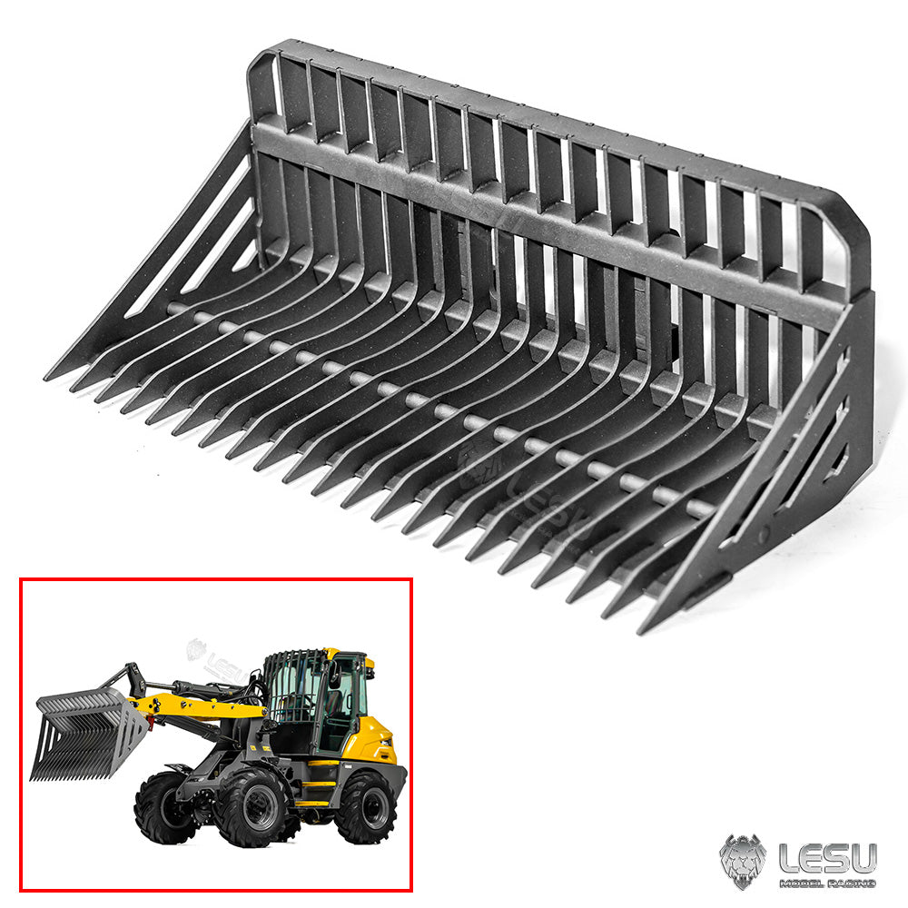 LESU 1/14 AT1050 RC Hydraulic Fork Radio Controlled Loader Telescopic Arm Car Kits Metal Shovel Rake Sieve Bucket Gripper Fork