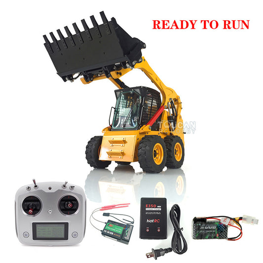 LESU 1/14 Metal Aoue-LT5H Wheeled Skid-Steer RC Hydraulic Loader RTR Model Ready to Run Light Sound Flysky FS-i6S