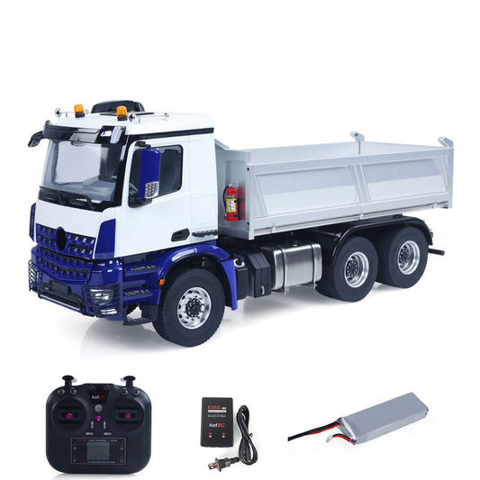 6X6 Metal Chassis 3348 RC Hydraulic Dumper 1/14 Radio Controlled Tipper NO Lock Light Sound Radio Battery Construction Truck RTR Dump Model