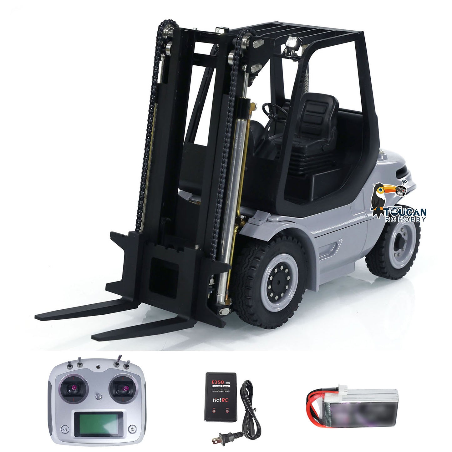 LESU 1/14 Hydraulic RC Forklift Remote Control Fork Lift Truck Transfer Car Model