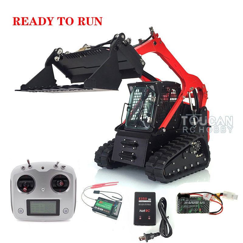 LESU 1/14 Metal RC Hydraulic Aoue-LT5 Tracked Skid-Steer Loader RTR Model Lights