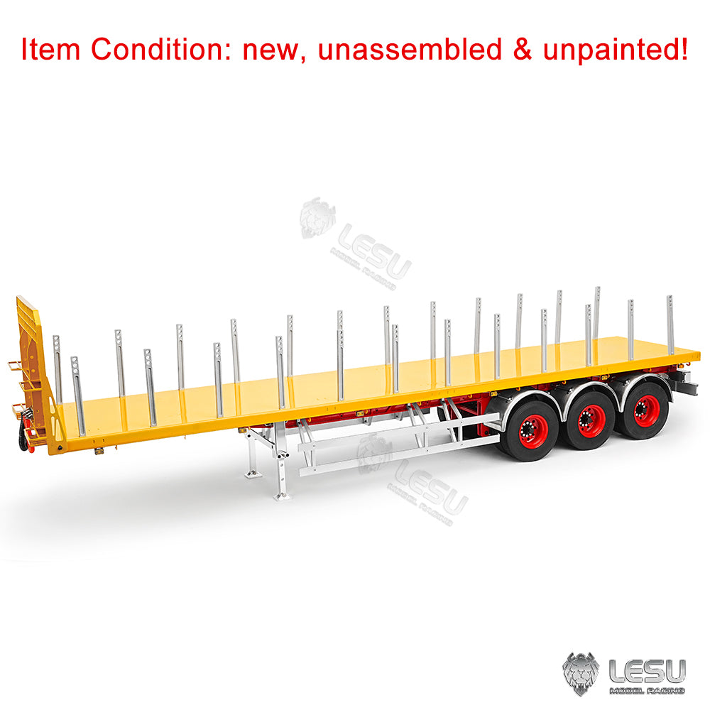 LESU 1/14 40FT Semi Metal Trailer Assembled and Painted/Unpainted for RC Tractor Truck Electric Cars DIY Models