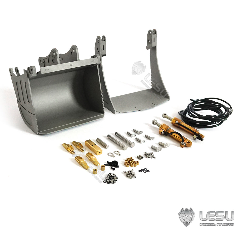 1/14 Metal Openable Bucket for LESU RC Hydraulic Equipment Excavator ET35 Remote Controlled Digger Spare Parts Hobby Model