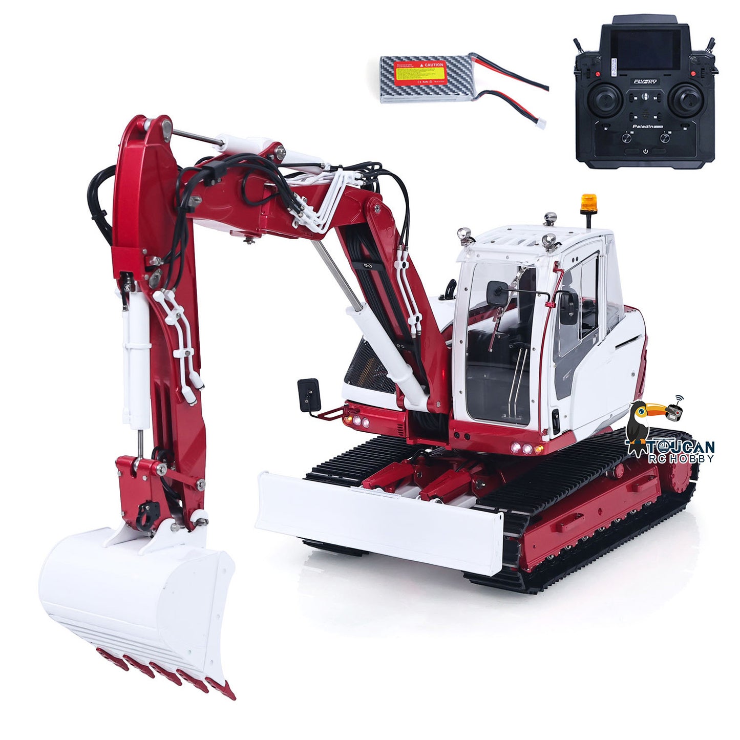 In Stock LESU 1/14 Metal RC Hydraulic Excavator MC15 4Arms Remote Control Digger 15MC 9 Valves Dual Pumps Light Sound PL18EV Lite