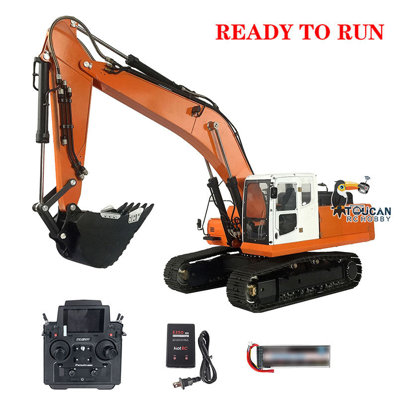 1/14 LESU PC360 Metal Hydraulic RC Excavator Tracks Painted Bucket Trailer Scarifier Compactor Crusher Three-section Arm