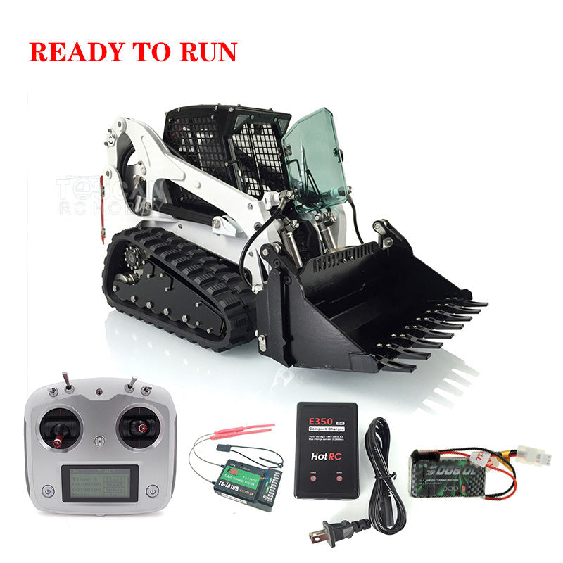 LESU 1/14 Aoue LT5 RC Hydraulic Skid-Steer Loader Remote Controlled Vehicle Electric Model I6S Radio Battery Model
