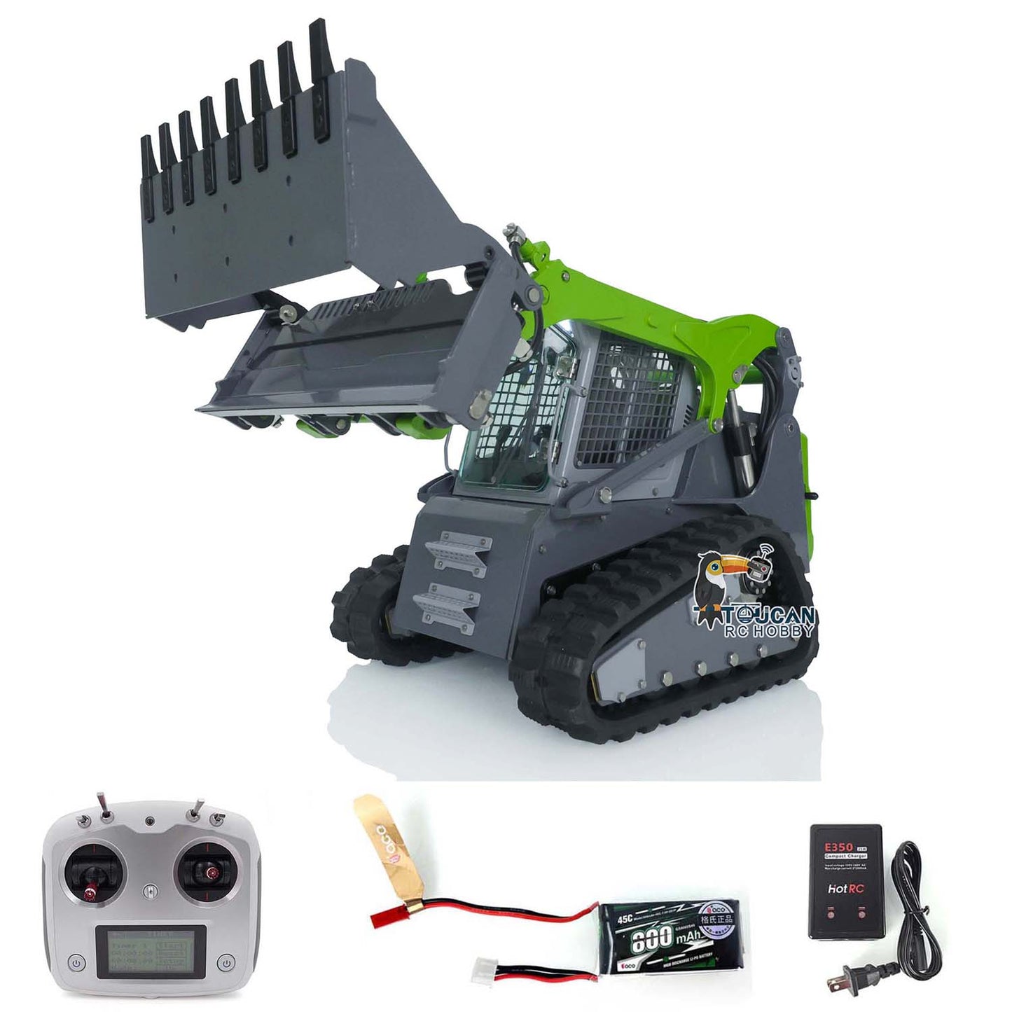 1/14 LESU Hydraulic RC Loader Aoue LT5 Tracked Skid-Steer Radio Control Truck Electric Hobby Model Light Sound RTR