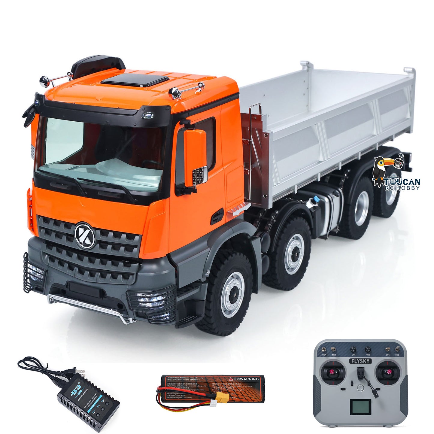 RTR Kabolite 8X8 1/14 RC Dump Truck K5703 Electric Lifting Remote Control Tipper Model 2Speed Gearbox Lights Sound System