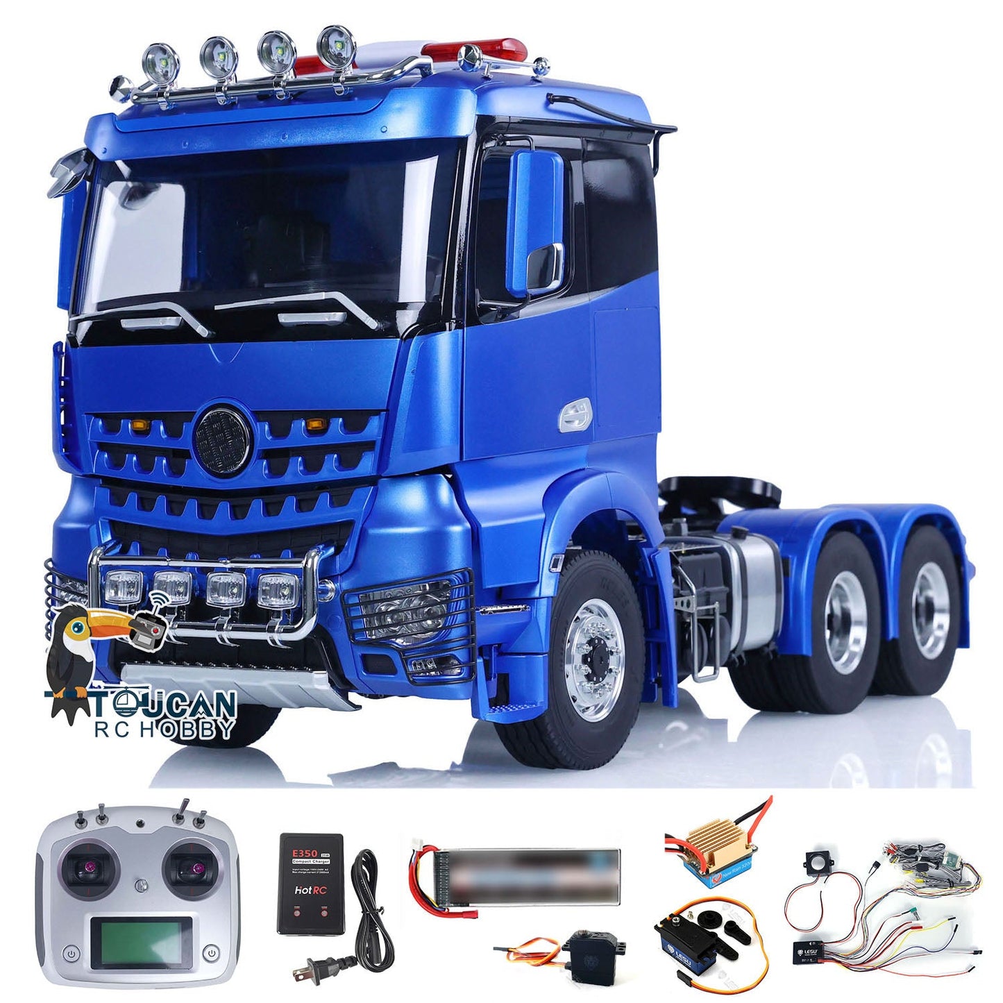 LESU 1/14 6x6 RC Tractor Truck Radio Control Car Hobby Model 1851 3363 Metal Chassis with ESC Servo Motor Painted Assembled