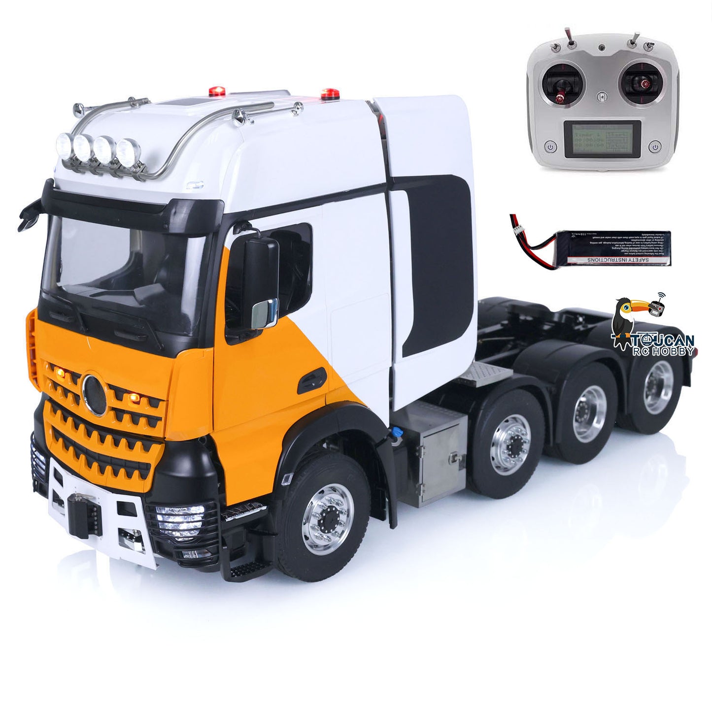 1/14 TOUCAN Metal 8X8 Differential Lock Axles RTR DIY RC Tractor Trucks Remote Control Lorry Cars Model Warning Lights