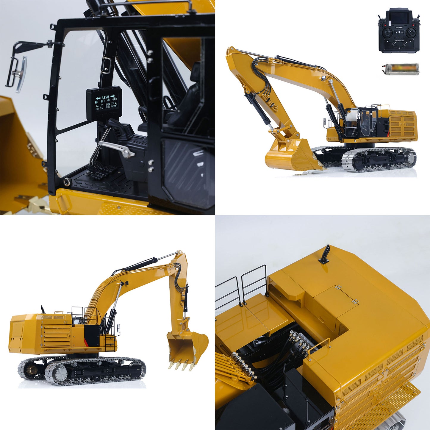 Finished LESU 1/14 Hydraulic RC Excavator 374 C374F Radio Controlled Digger RTR Heavy Machine Construction Car PL18EV LITE Battery Ready to Run