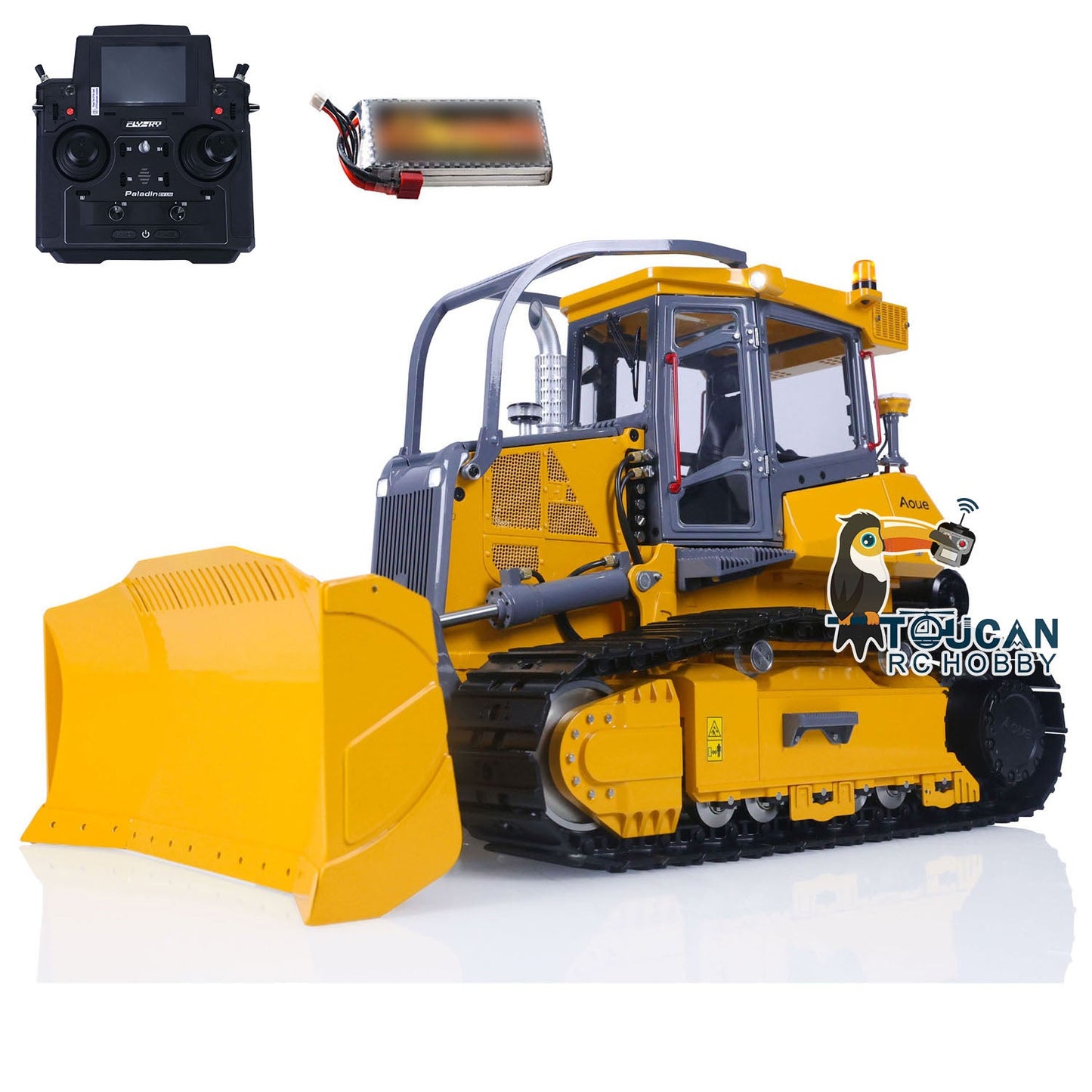 LESU Aoue 850K 1/14 RC Hydraulic Bulldozer PL18EV Lite Metal Radio Controlled Dozers Light System Model Black Track