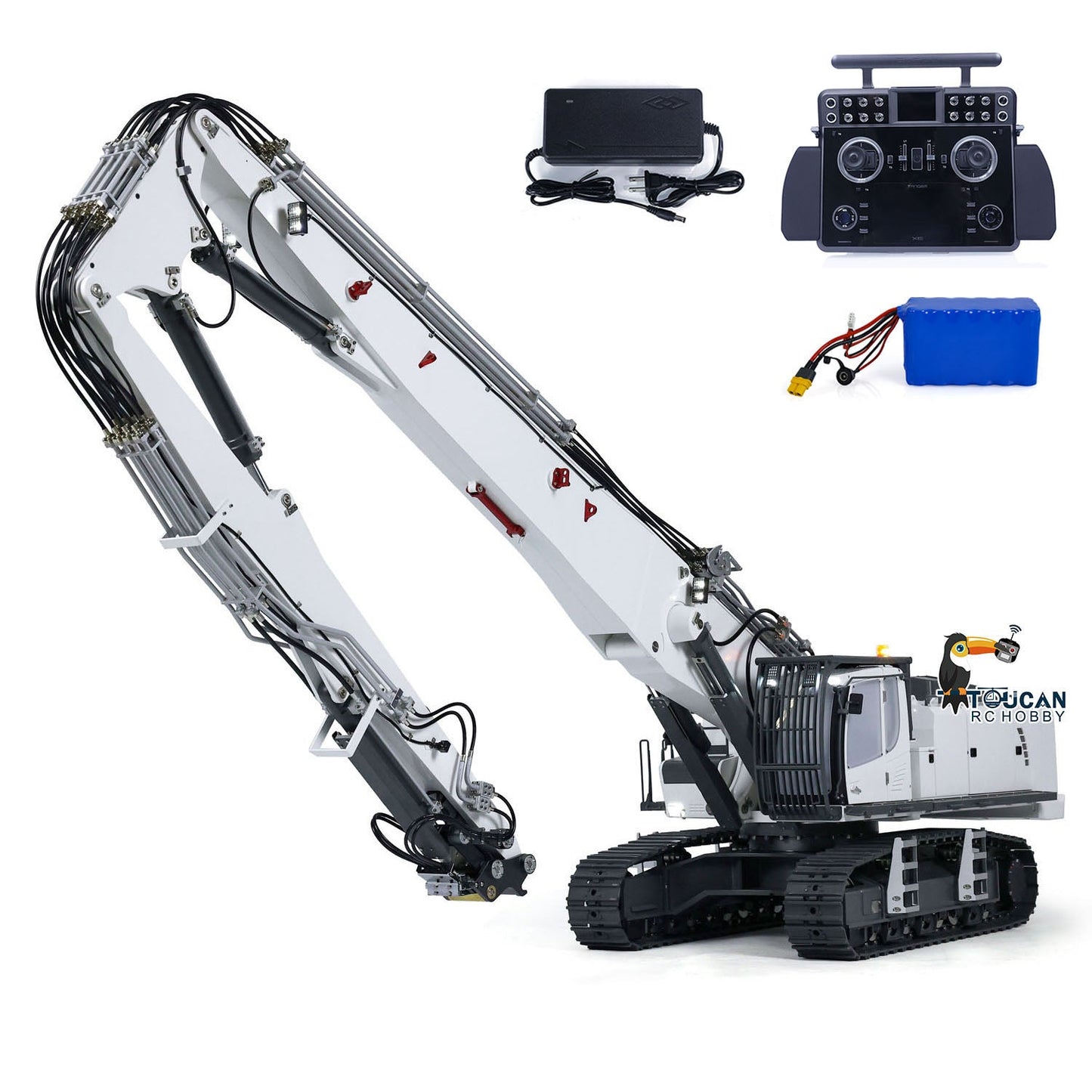 1/14 CUT K970-300 Hydraulic RC Excavator Remote Control Demolition Machine Painted Assembled Model TandemXE Hobby Model Gift