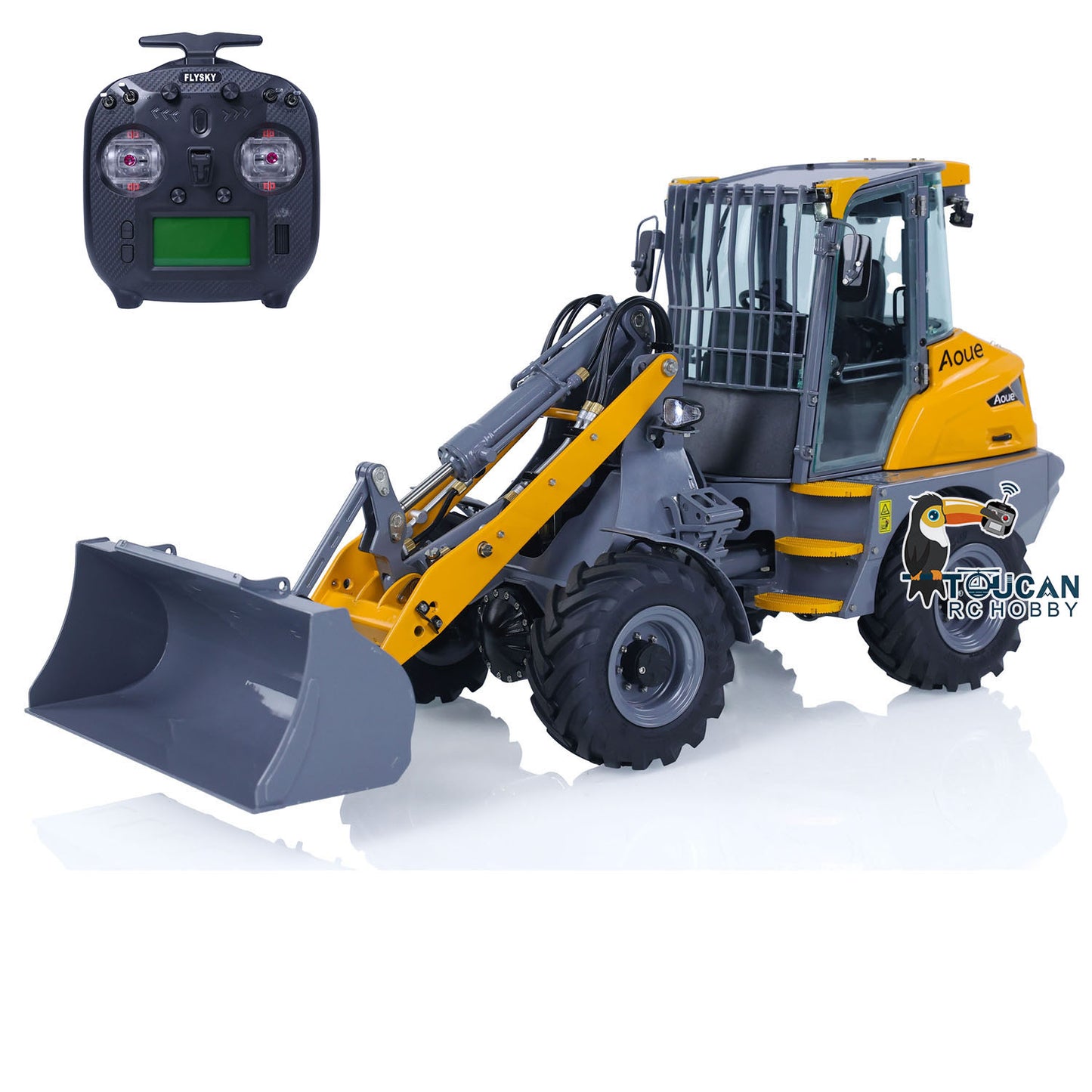 LESU AOUE MCL8 1/14 Hydraulic RC Loader Remote Controlled Car Painted Assembled Model Metal Shovel Rake Sieve Bucket Gripper Fork