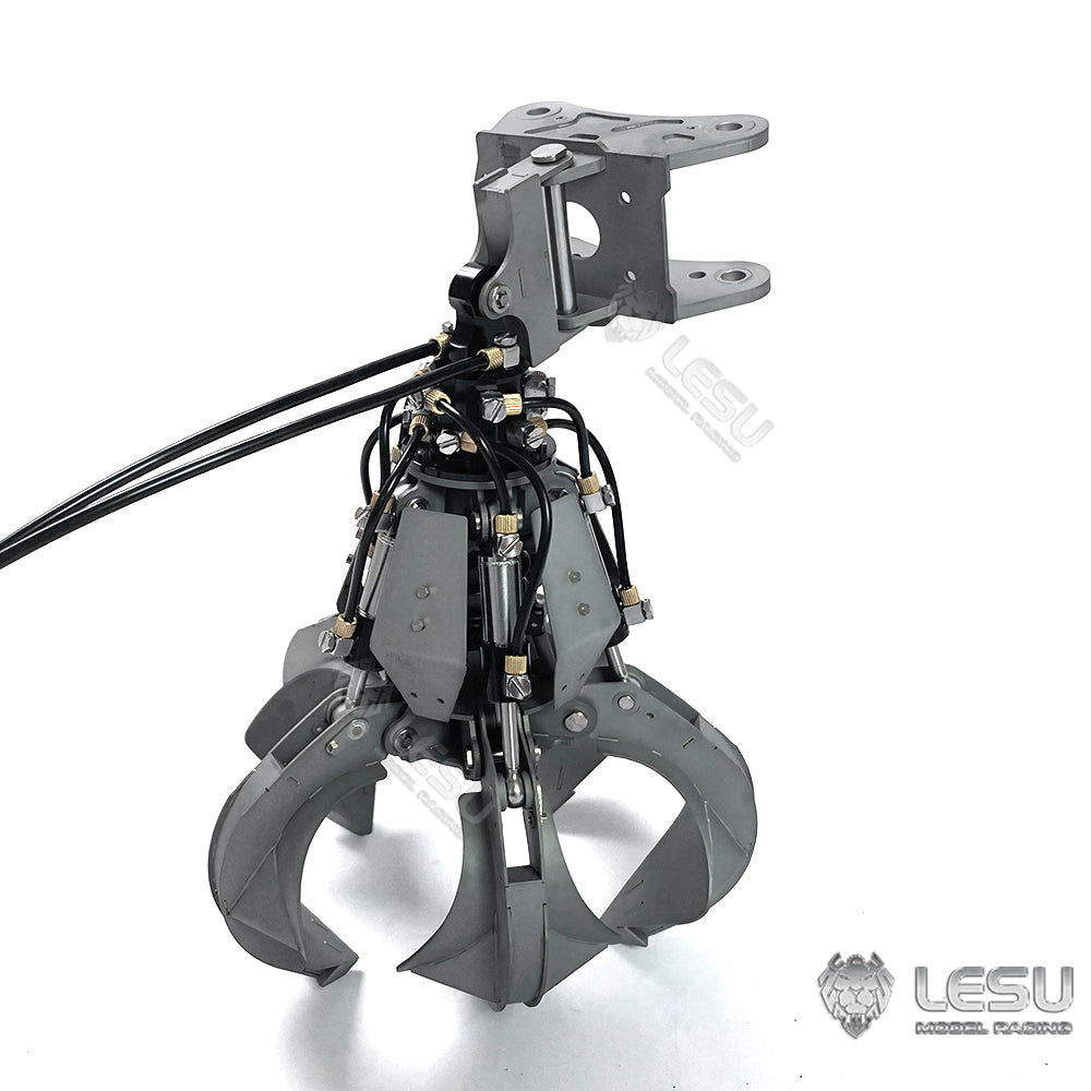 Metal LESU Hydraulic Peel Grab for 1/14 ET35 RC Excavators B0006 Remote Controlled Construction Vehicle DIY Models