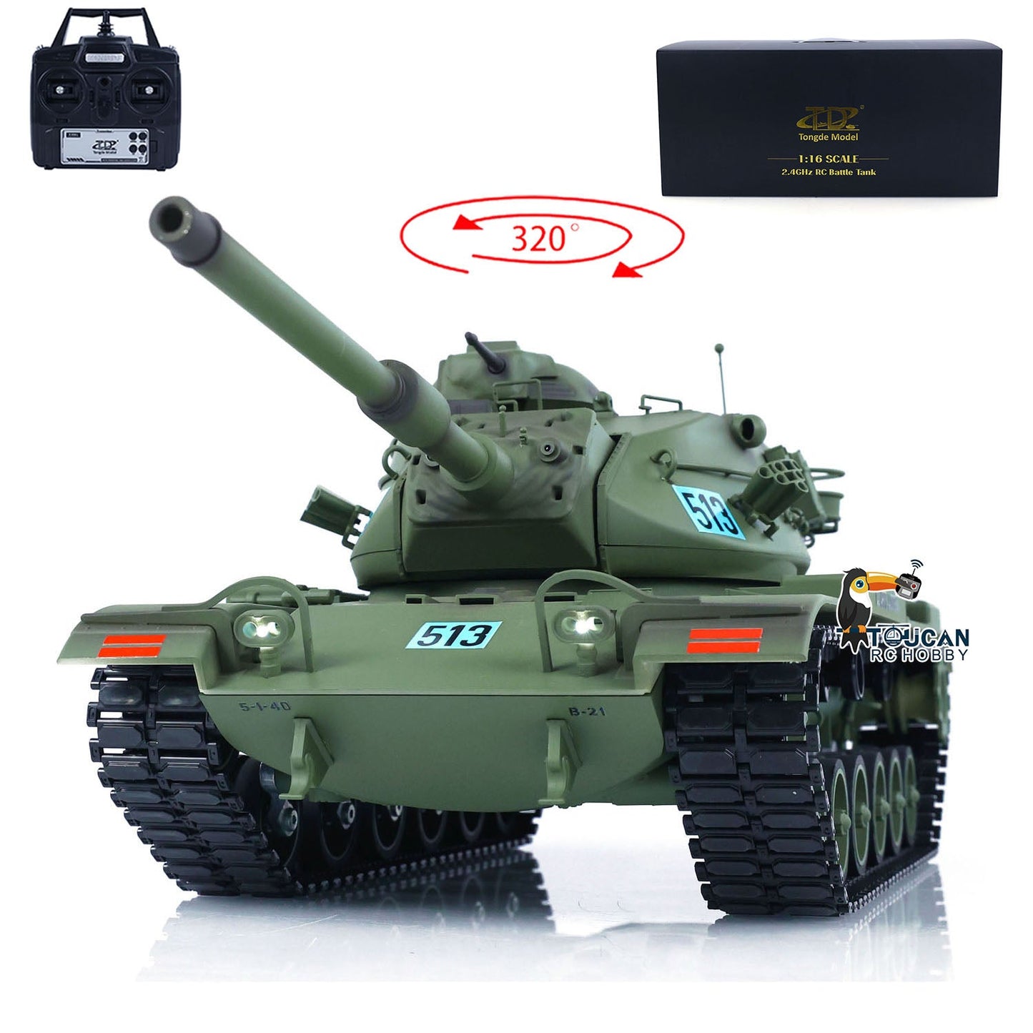 TD Model 1/16 RC Tank M60A3 USA Remote Control Battle Panzer Hobby Model Simulation Military Vehicle with Sound Smoke