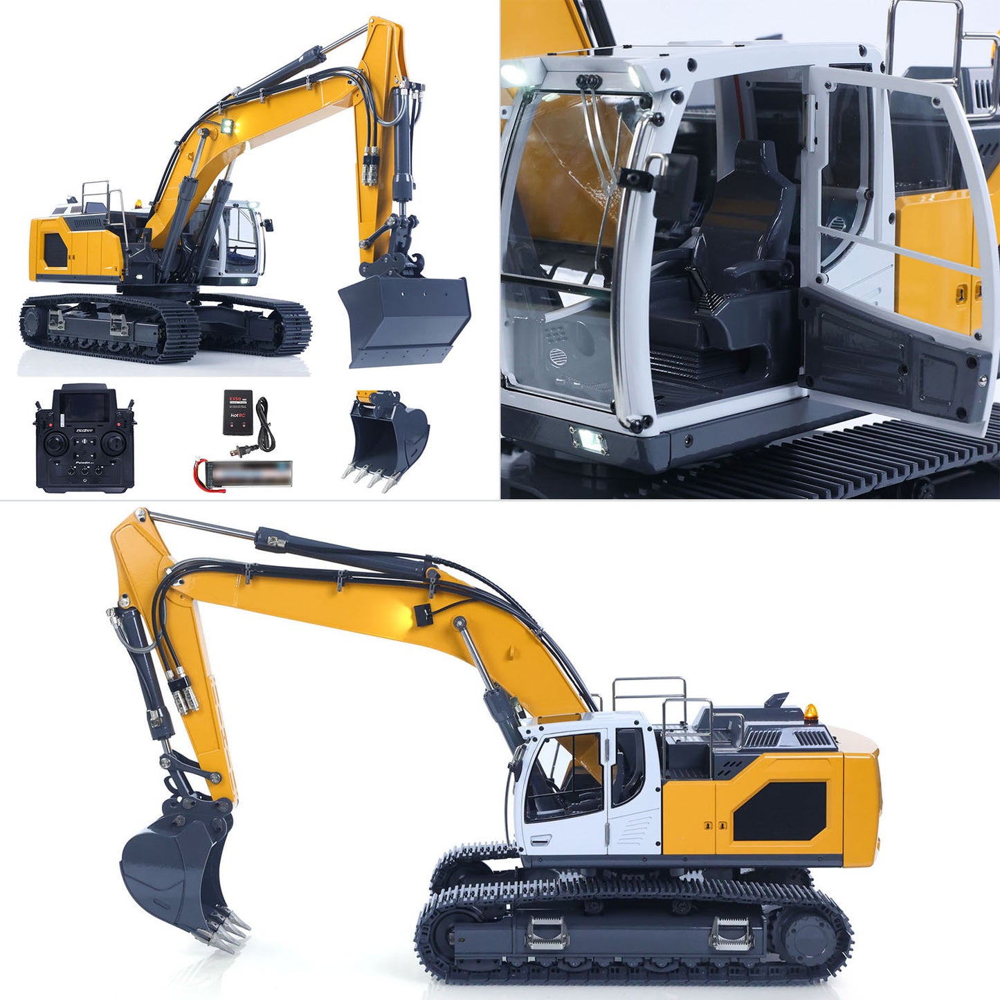US STOCK 1:14 Hydraulic RC Excavator for Remote Control 945 5CH Reversing Valve