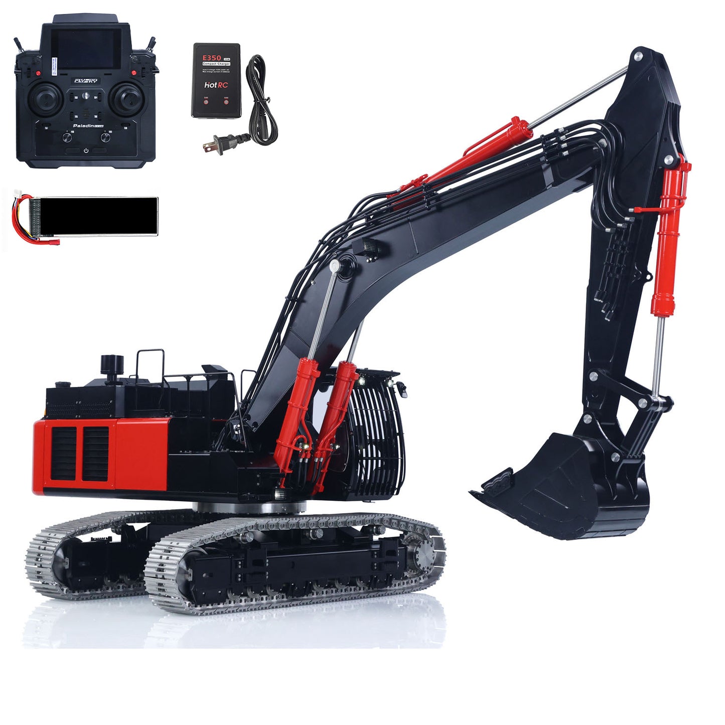 LESU 1/14 Remote Control Hydraulic Excavator Aoue ZX490 RTR CNC Metal RC Digger Car 6CH Valve Constraction Machine Light Sound Paladin PL18EV Lite