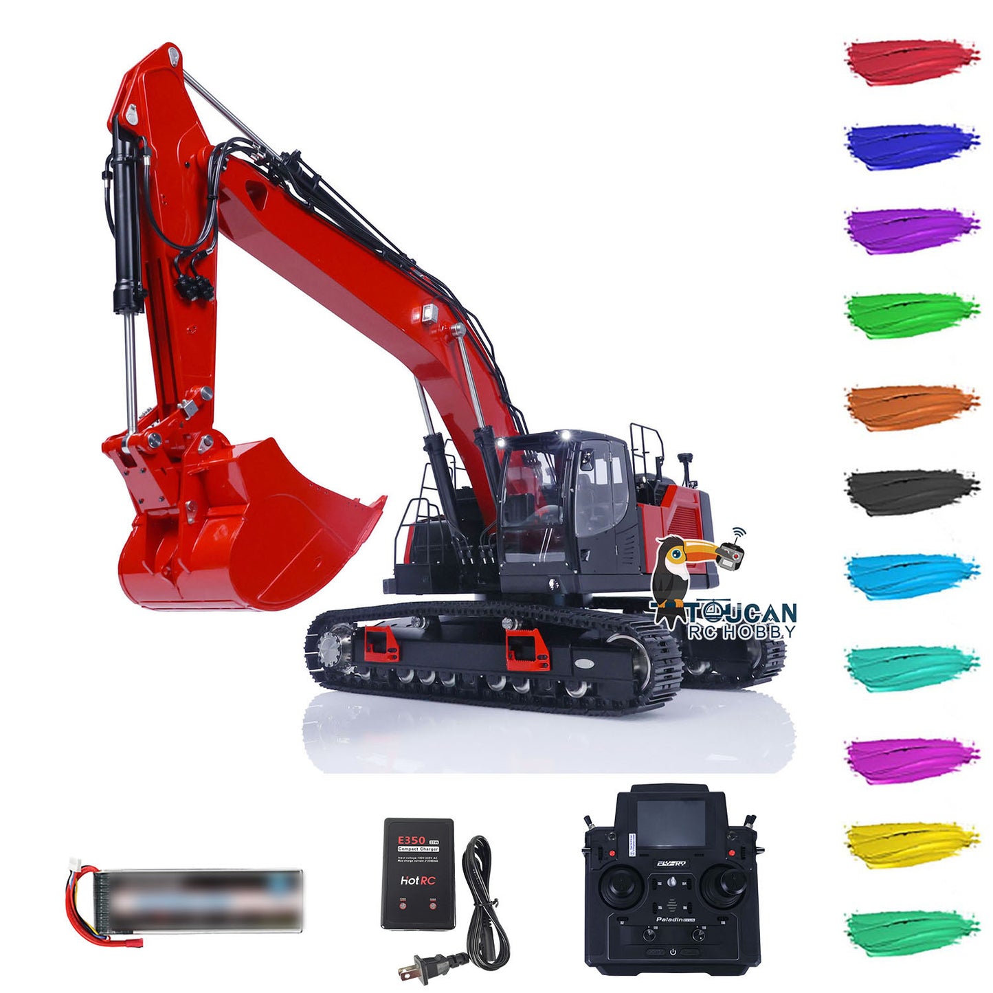 1/14 LESU LR945 RC Hydraulic Excavator RTR PL18EV Lite Remote Control Digger Ready to Run Model Upgraded Version 795*268*257mm