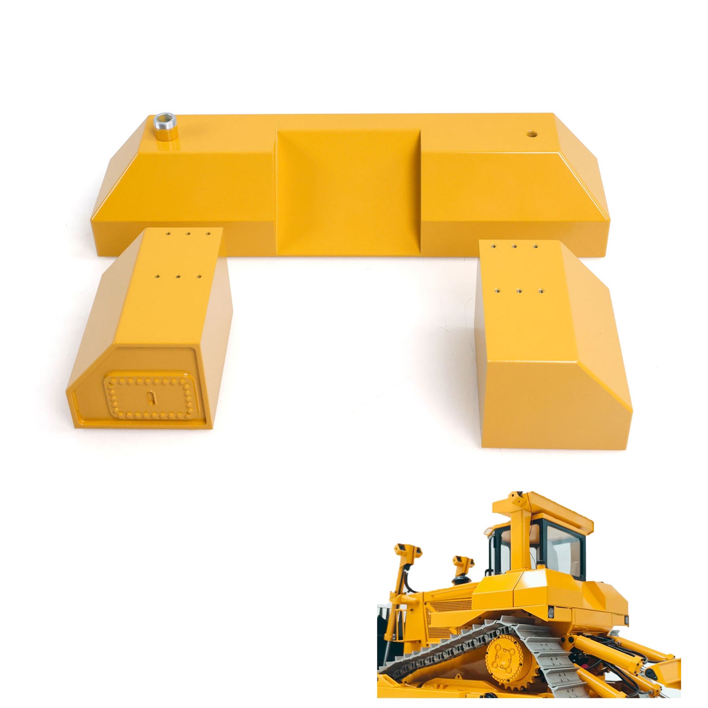 Alloy Fuel Tank D11 Dozer Oil Box for 1/14 JDM-98 RC Hydraulic Bulldozer Remote Control Construction Vehicles DIY Model Parts