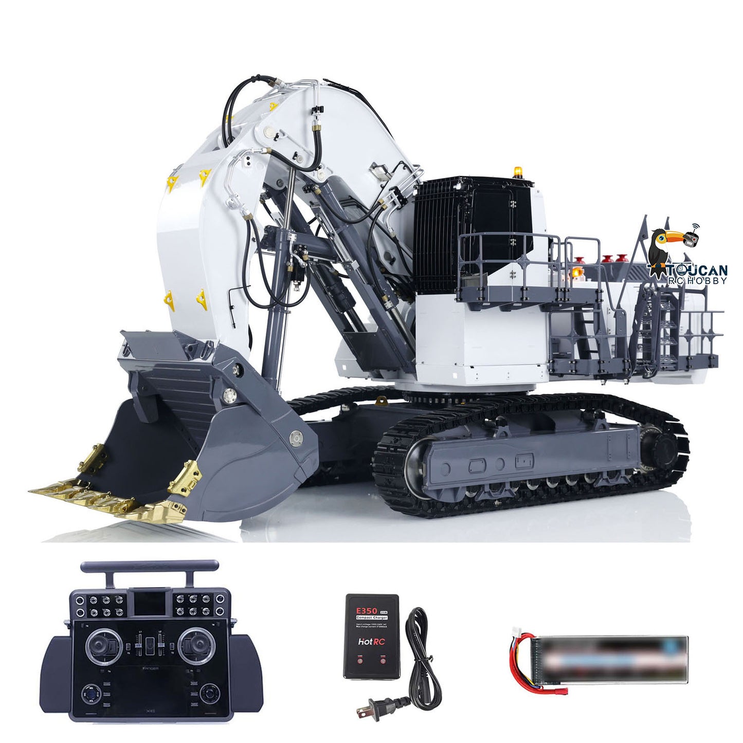 Pre-order LESU 1/14 Heavy Double Pump RC Hydraulic Metal Excavator AOUE 9150 XE Lite Radio Controlled RTR Version Digger Light System